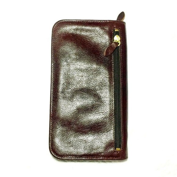 iL BISONTE zip round Travel Case Long Wallet - Picture 4 of 7